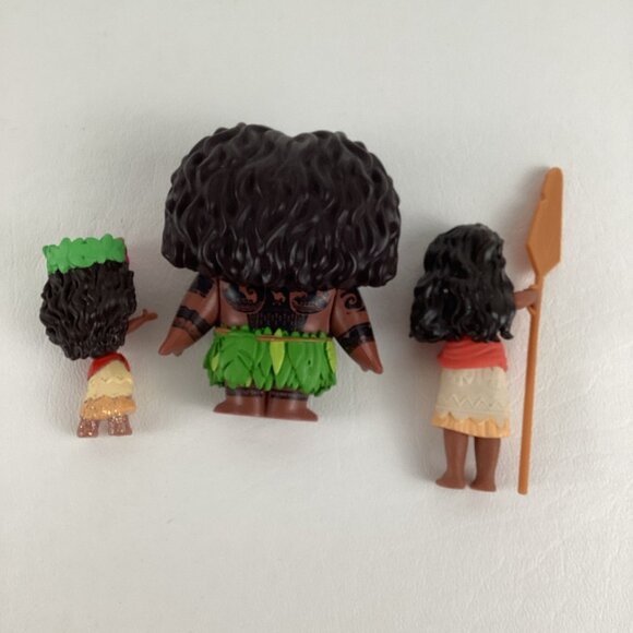 Disney Moana's Adventure Canoe Playset Mini Action Figures Maui Mattel 2024 Toy - Picture 10 of 10